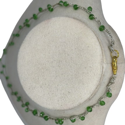 Collana artigianale Doralie in colore verde smeraldo